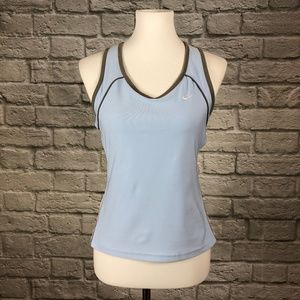 Nike FIT Light Blue Keyhole Racerback Active Tank